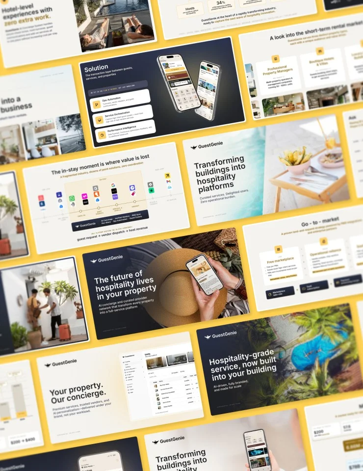 GuestGenie pitch deck slides